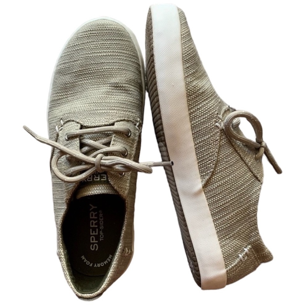 Sperry Top-sider Memory Foam Sage Green Sneakers